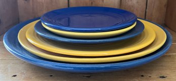 Bauer Pottery Ringware Plates - 6 Pieces