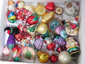 Glass Ornaments - Assorted Lot In Box
