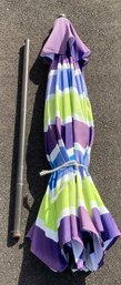 8 Foot Striped Table Umbrella