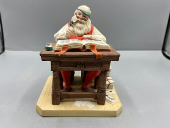 Norman Rockwell 'checking His List' 1980 Christmas Figurine