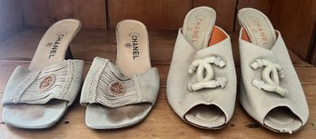 Chanel Heeled Sandals Size 38 & 38.5 - 2 Pairs