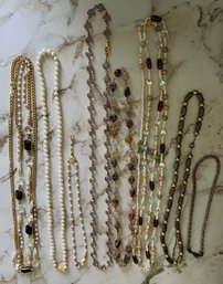 Costume Jewelry Necklaces Assorted Lot Of 8