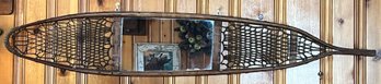 Vintage Handmade Snowshoe Wall Mirror Rack