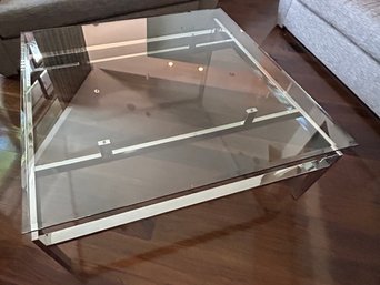 Chrome Glass Top Coffee Table