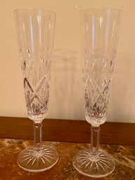 Waterford Crystal Champagne Flutes - 2 Piece Lot
