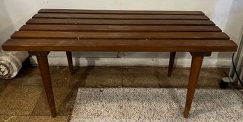 Pair Of Mid Century Slat Benches - 2 Pieces