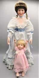 Sandra Kuck Doll #6837H With Little Girl Doll - Lot Of 2