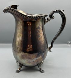 Crescent Silver Plate Pitcher
