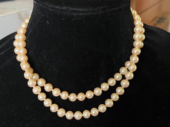 Marvella Faux Pearl Double Strand Necklace