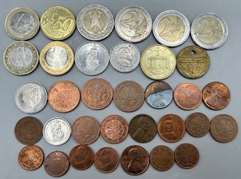 Assorted Lot Of Coins - 34 Piece Lot