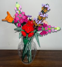 Lego Flowers In Glass Vase
