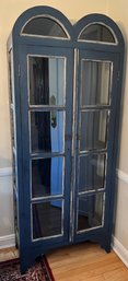 Wooden Double Glass Door Hutch With Key