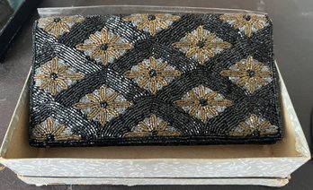 Fuji Bags Handmade Beaded Evening Clutch