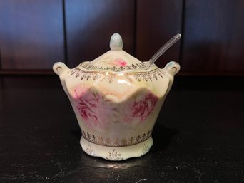 Limoges Porcelain Hand Painted Sugar Bowl