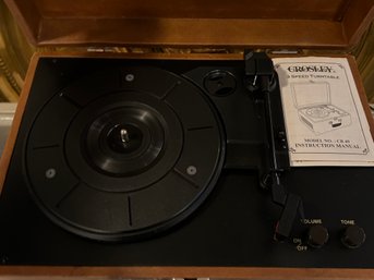 Crosley CR49 Portable Suitcase Turntable Record Player 3-Speed