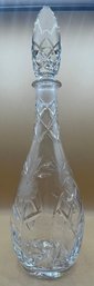 Cut And Etched Glass Wine Decanter