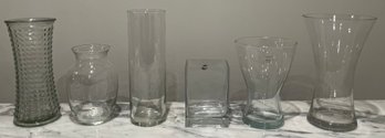 Assorted Lot Of Crystal & Glass Vases - 6 Pieces