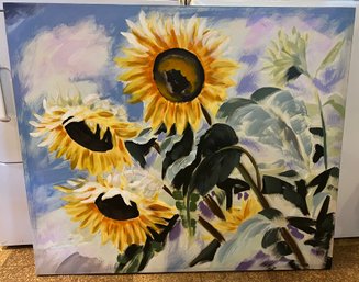 Sunflower Painted Canvas