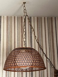 MCM Wicker Woven Hanging Light