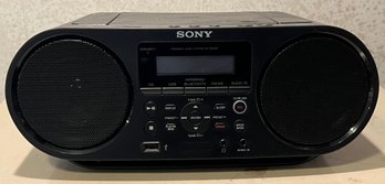 Sony CD Boombox W/bluetooth, AM/FM, USB Model No ZS-RS60BT