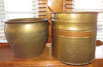 Brass Planters - Lot Of 2