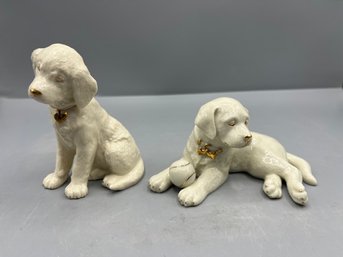 Lenox Dog Figurines, 2 Piece Lot
