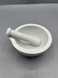 Apilco Porcelain Mortar And Pestle Made In France