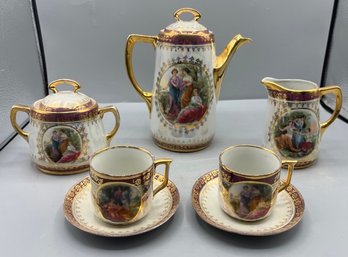 Porcelain Tea Set Made In Germany, 7 Piece Set