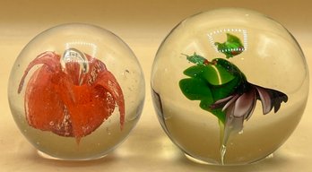 Flower Art Glass Paperweight