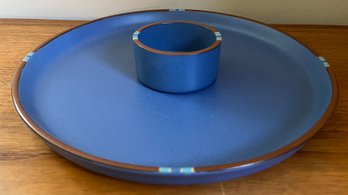 Dansk Mesa Blue Chip And Dip Set - 2 Pieces