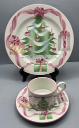 Sango 'home For Christmas' China Set #4829 Made In Indonesia, 9 Piece Lot