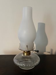 Vintage Pressed Glass Electric Oil Table Lamp