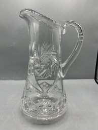 Crystal Pitcher With Ice Lip