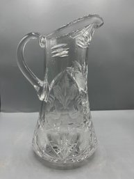 Crystal Pitcher With Ice Lip