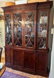 Ethan Allen Mahogany Light Up China Cabinet