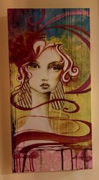 Lady Abstract Printed Canvas