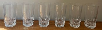 French Crystal Drinking Glasses - 6 Pieces