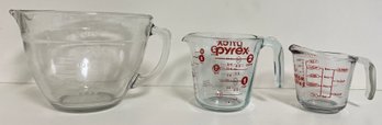 Pyrex & Glass Measuring Cups - 3 Piece Lot