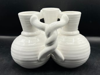 Triple Jointed Ceramic Vase