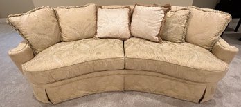 Thomasville  Curved 2 Cushion Sofa With Throw Pillows