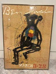 Ben Shahn, Exhibition March 3-28, Lithograph Poster Print, Signed, Framed