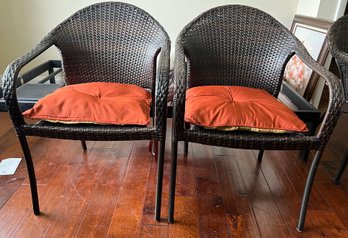 Resin Wicker Outdoor Chairs- 2 Pieces