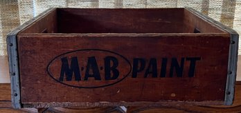 M.A.B. Paint Company Wooden Crate