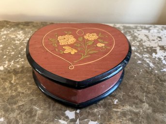 Wood Heart Shaped Music Jewelry Box