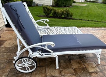 Outdoor Aluminum Chaise Lounge With Cushions