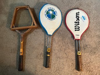 Wilson Monterey Tennis Racquet & Wilson T200 Tennis Racquets - 3 Pieces