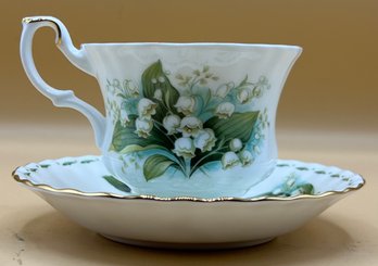 Royal Albert Lily Of The Valley May Cup & Saucer England Flower Of The Month