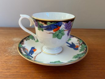 Lenox Birds Of America Bluebird Tea Cup & Saucer