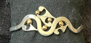 Zaran Sterling Silver & 14kt Gold Bracelet 0.49 Ozt