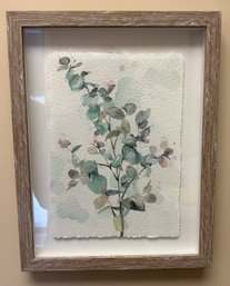 Eucalyptus Watercolor Print In Shadow Box Wall Art
